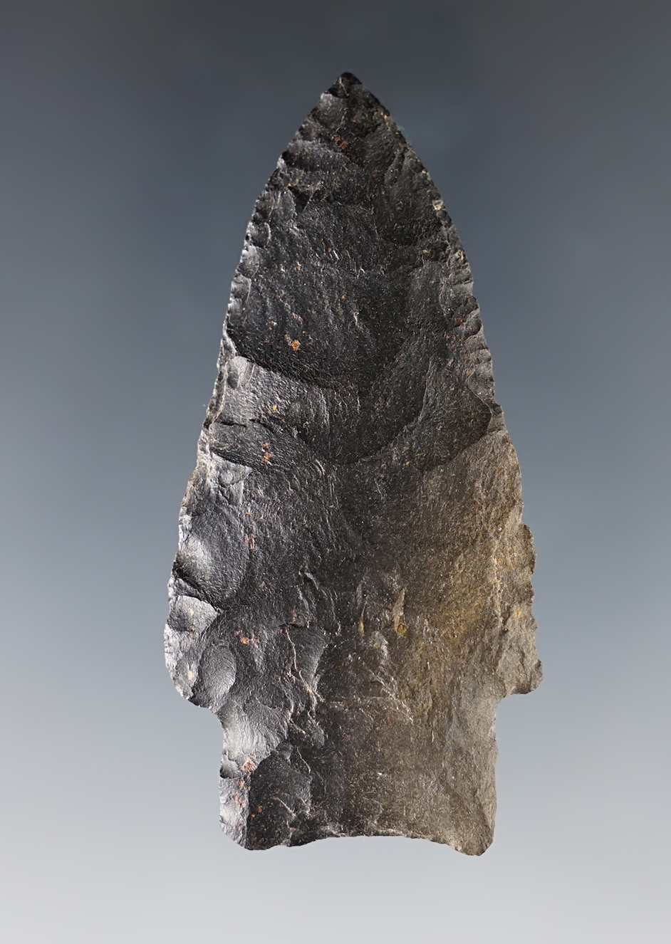 Nice 2 1/2" Ohio Transitional point made from Coshocton Flint.