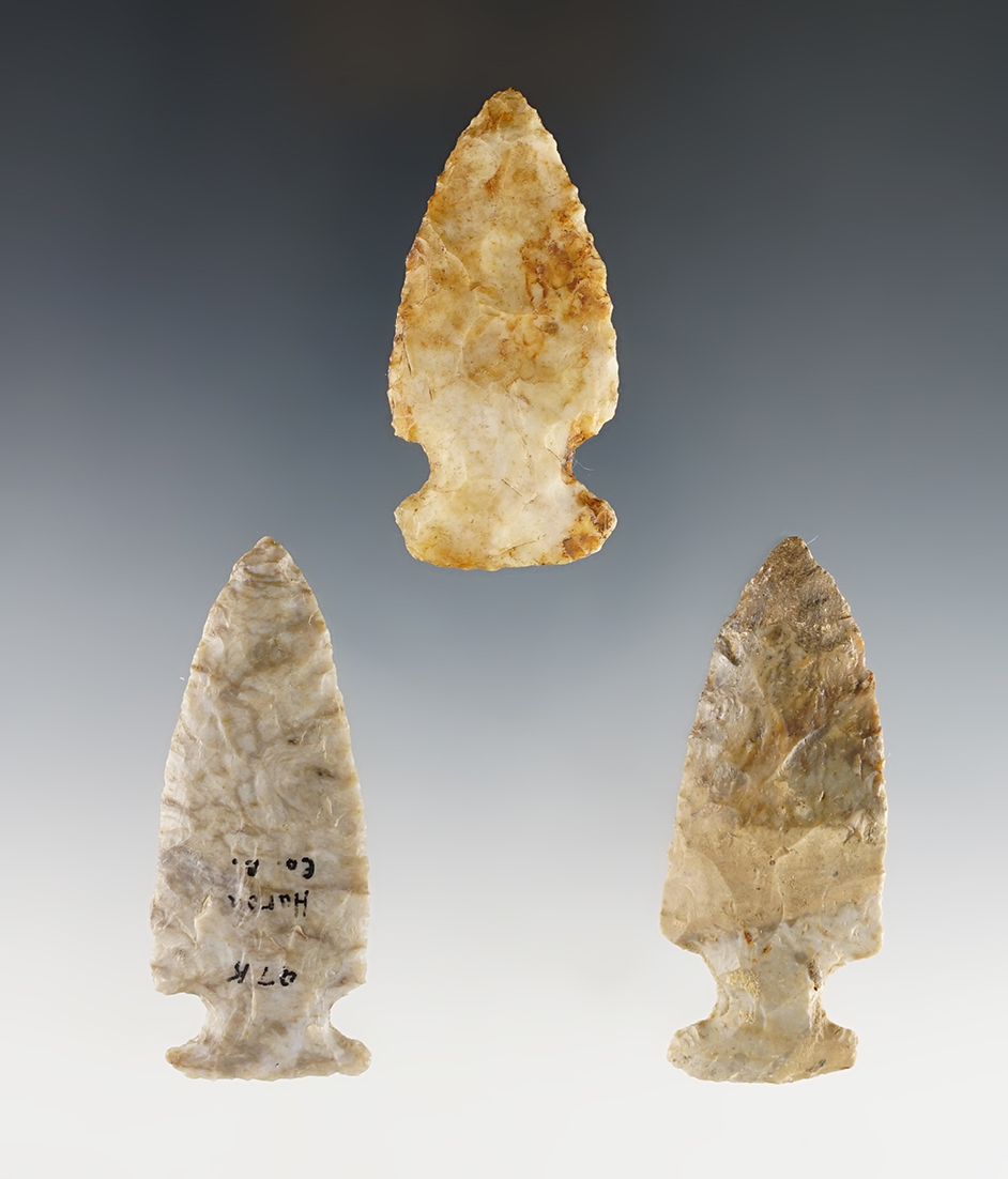 Set of 3 Ohio points in good condition. The largest is 2 1/2".