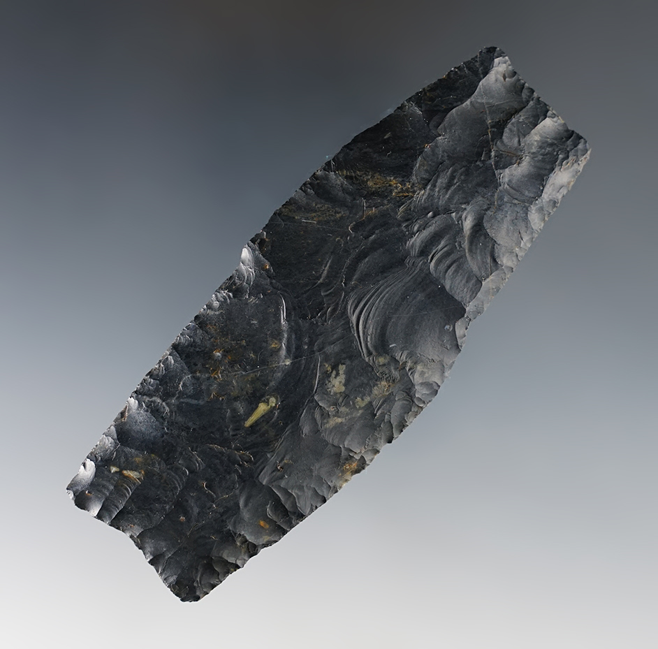 Beautifully made 3 3/4" Paleo Square Knife found in Madison Co., Ohio. 