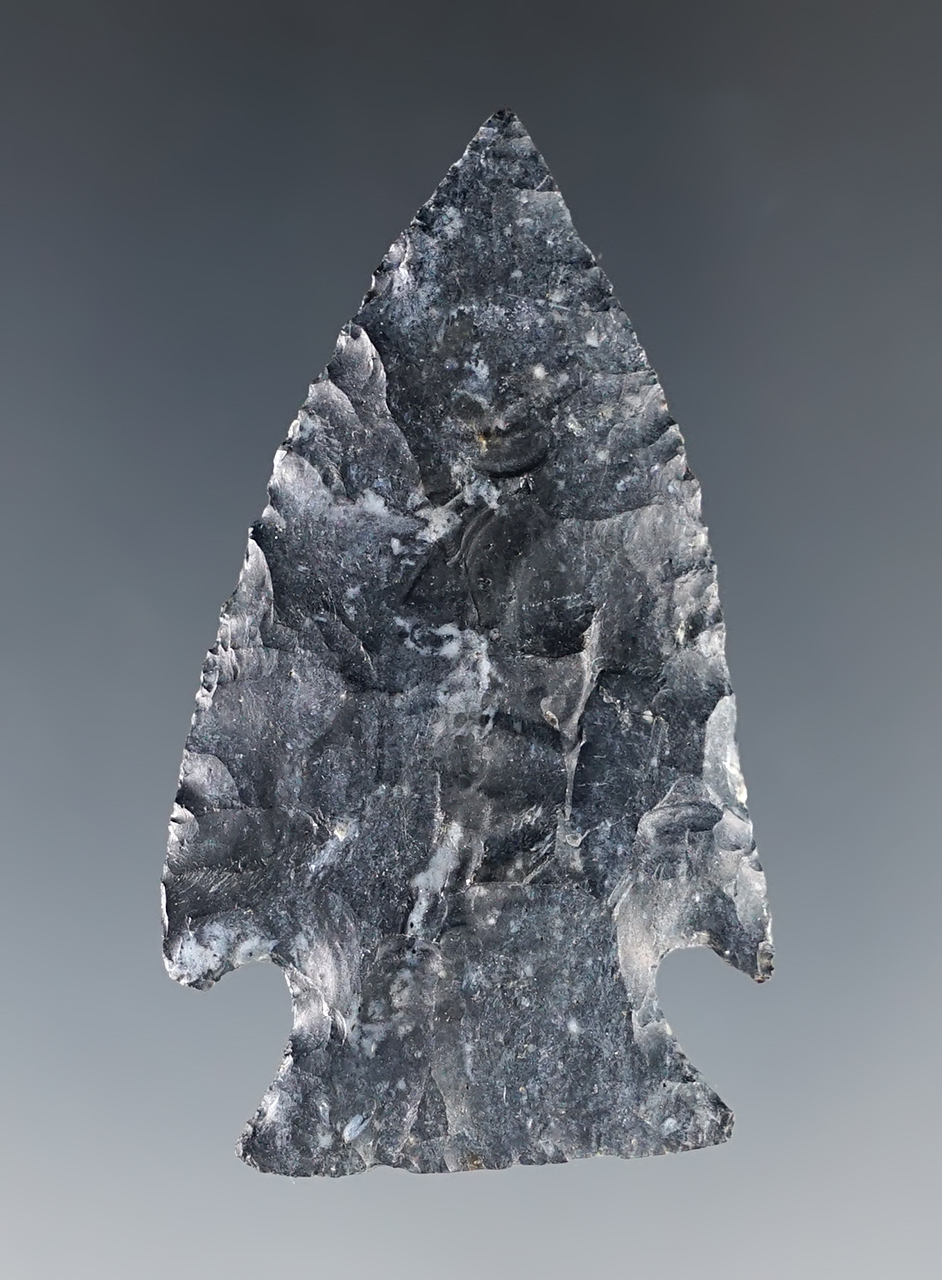 Thin and well made 2" Intrusive Mound found in Marion Co., Ohio. 