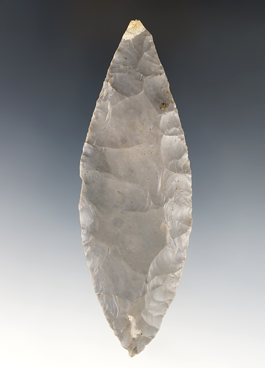 4 3/8" Turkey Tail Blade found in the Midwestern U.S. Made from Hornstone.