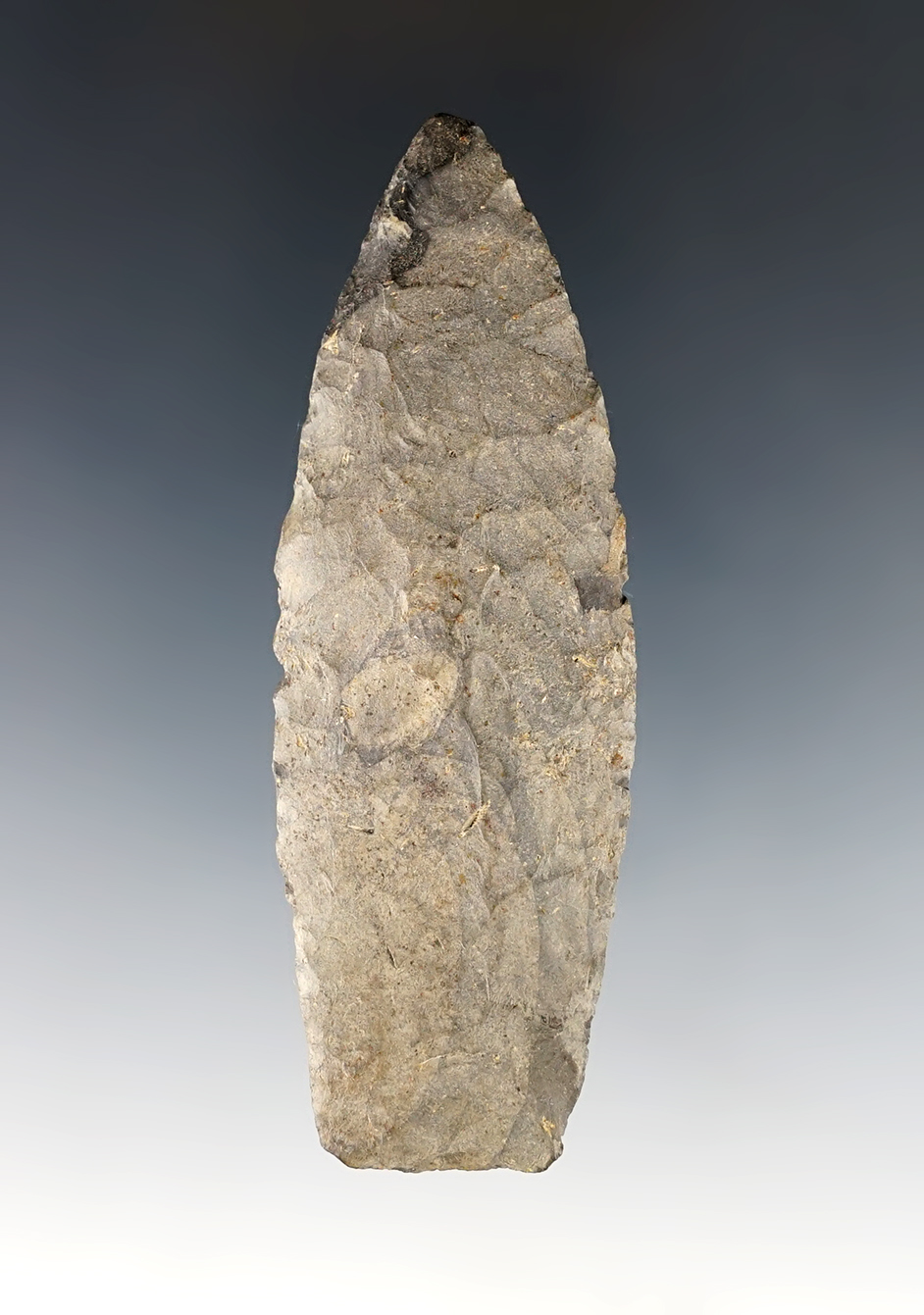 Classic 3 1/4" Ohio Paleo Lanceolate made from patinated Nellie Chert.