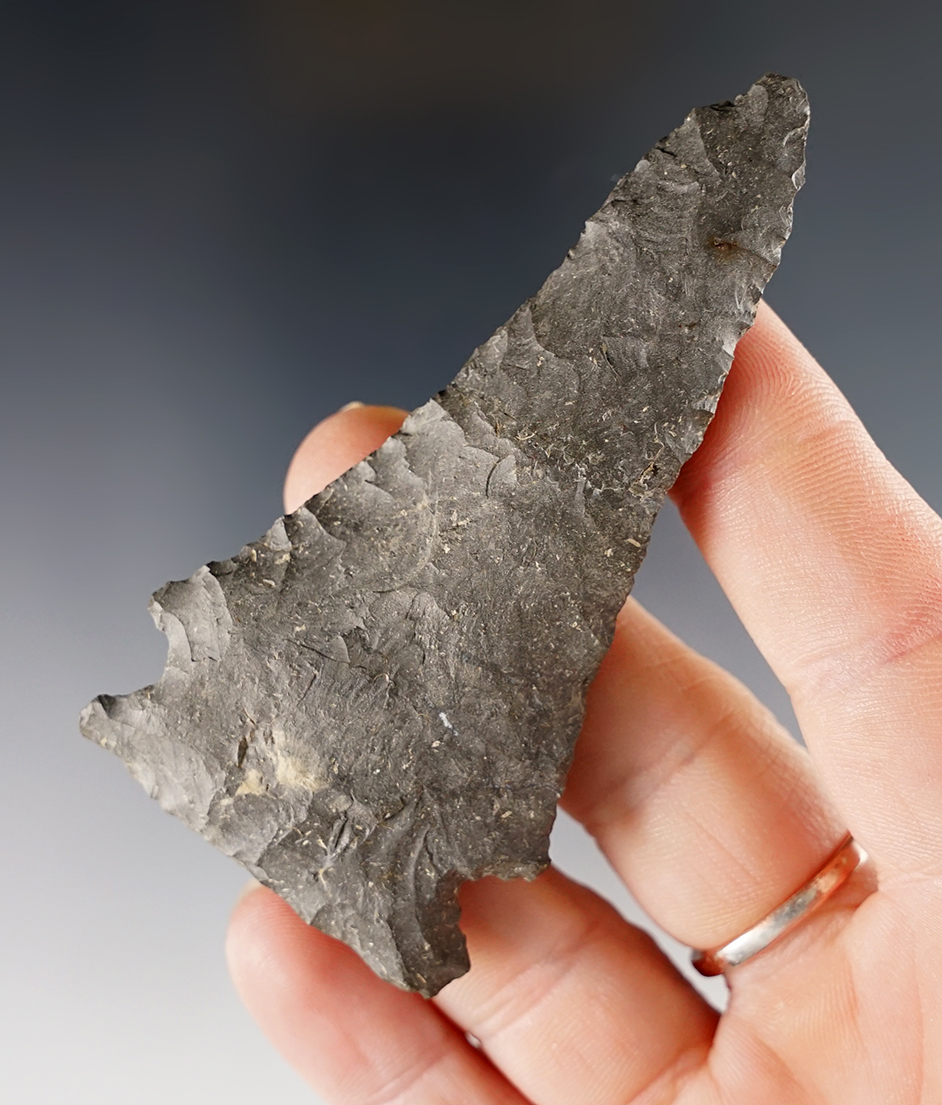 3 3/16" Meadowood that is well made from Nellie Chert. Found in Crawford Co., Ohio.