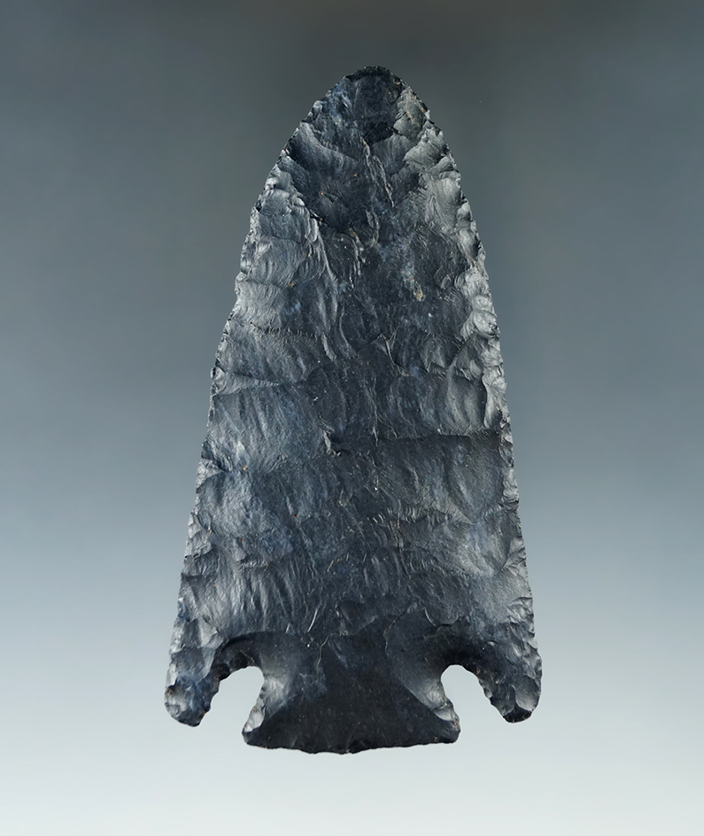 3 9/16" Archaic Broad Blade made from Coshocton Flint, found in Defiance Co., Ohio. Ex. Billy Hillen