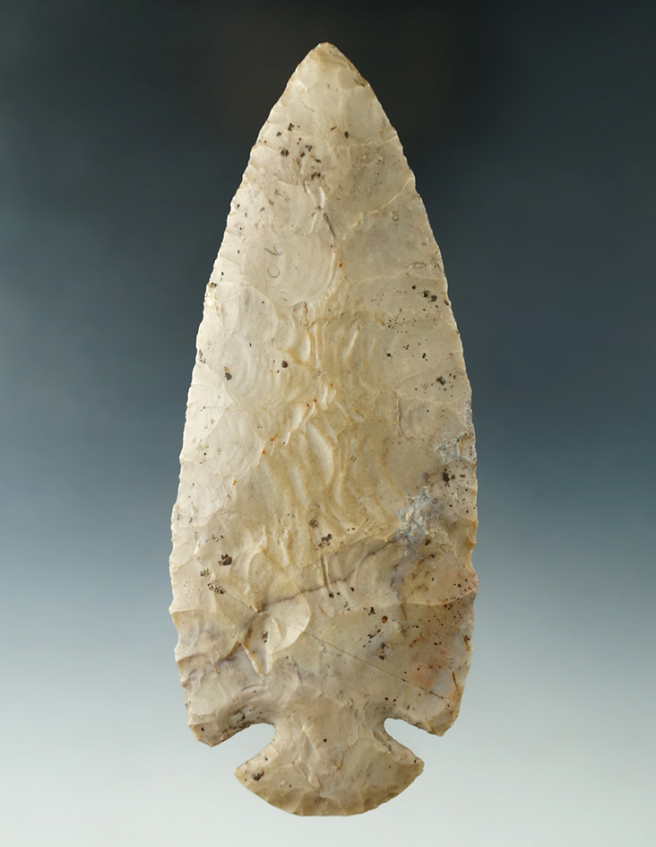 5 11/16" Archaic Dovetail found in Richland Co., Ohio. Nice Quartz inclusions and mineral deposits.