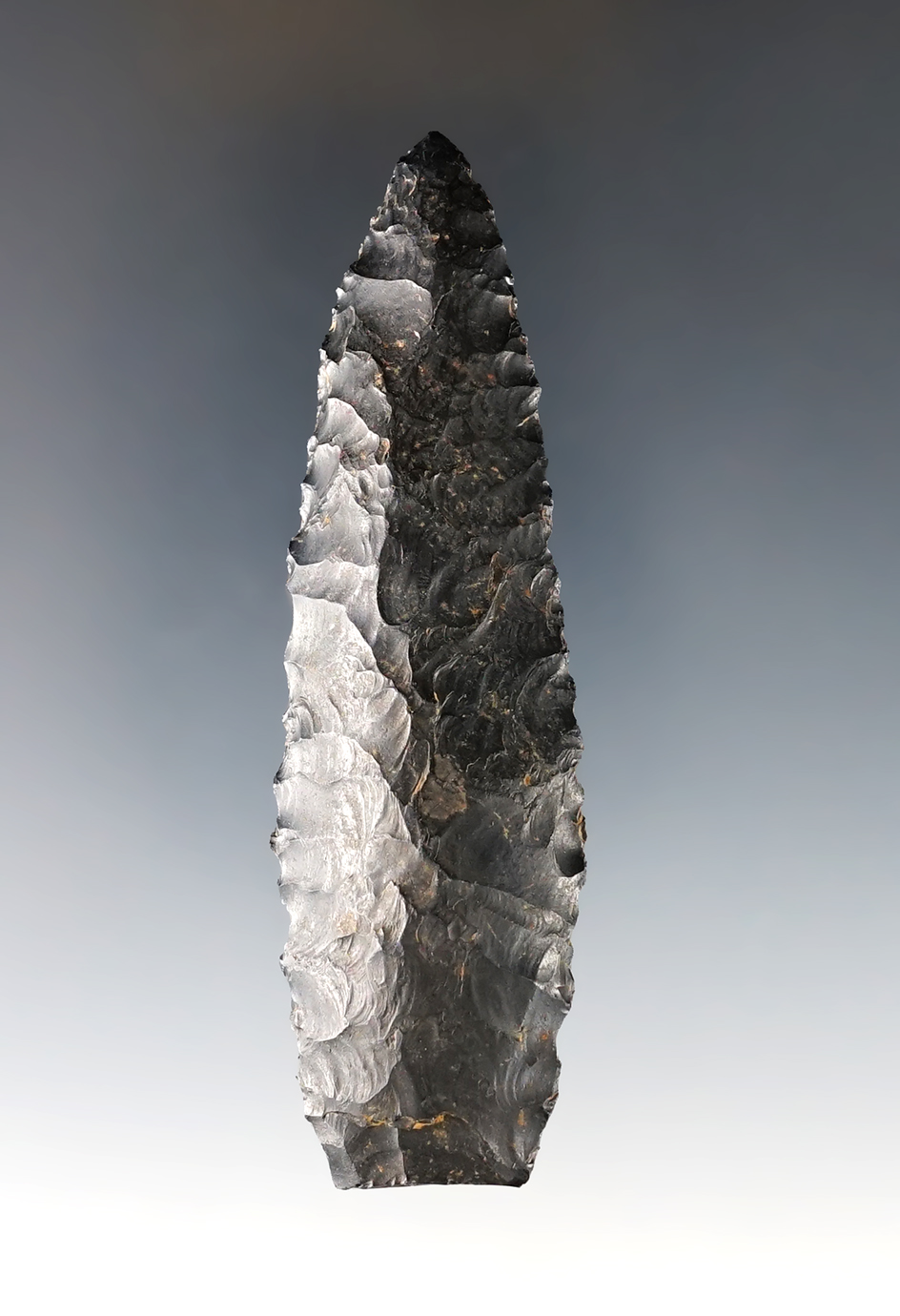 Well made 3 3/8" Obsidian Cascade found in the Northern Great Basin region. Stermer COA.