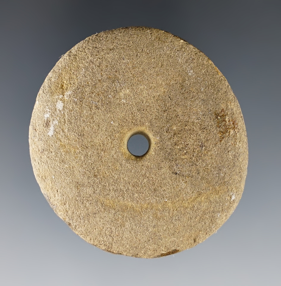 Unique 2 3/16" round Pendant made from Sandstone. Found by Bill Likens in Madison Co., Ohio.