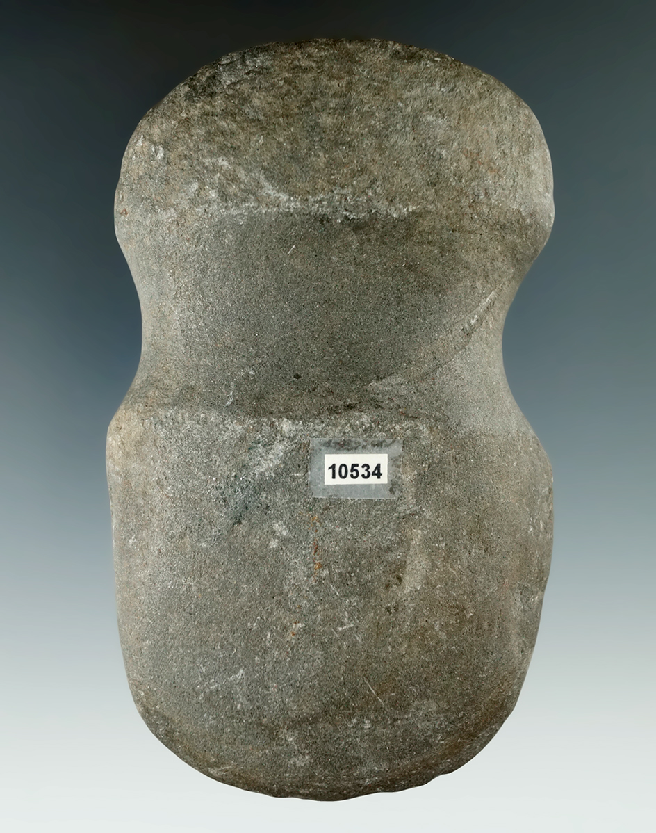 4 3/8" Full Groove Hardstone Axe found in Clark Co., Ohio.