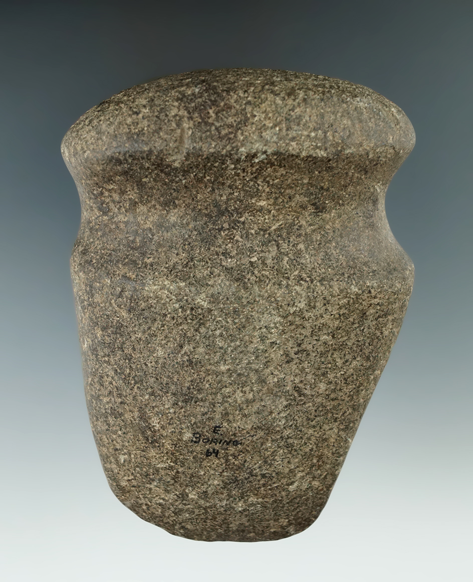 4 3/4" Full Groove Hardstone Axe found in Montgomery Co., Ohio.  Ex. Kley.