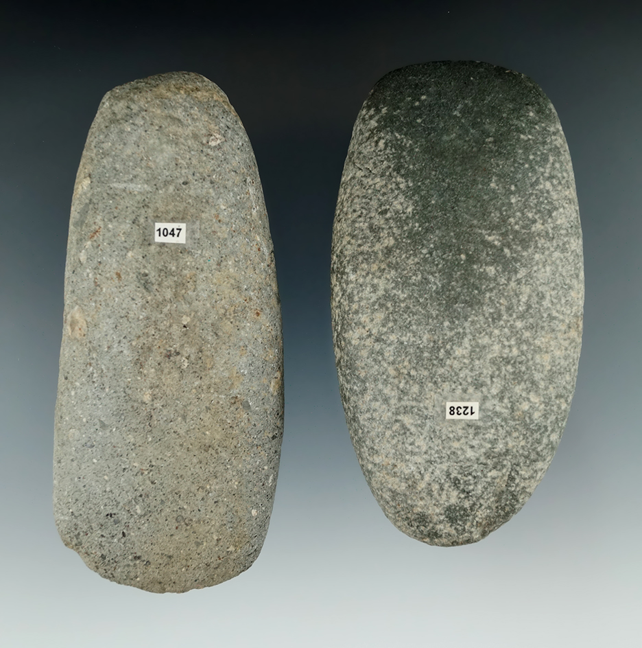 Pair of Hardstone Celts found in Ohio.  Largest is 5".