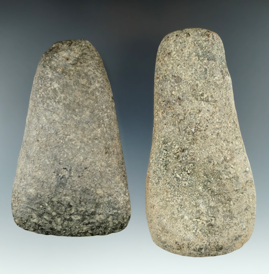 Pair of Celts found in Ohio, largest is 4 3/4".