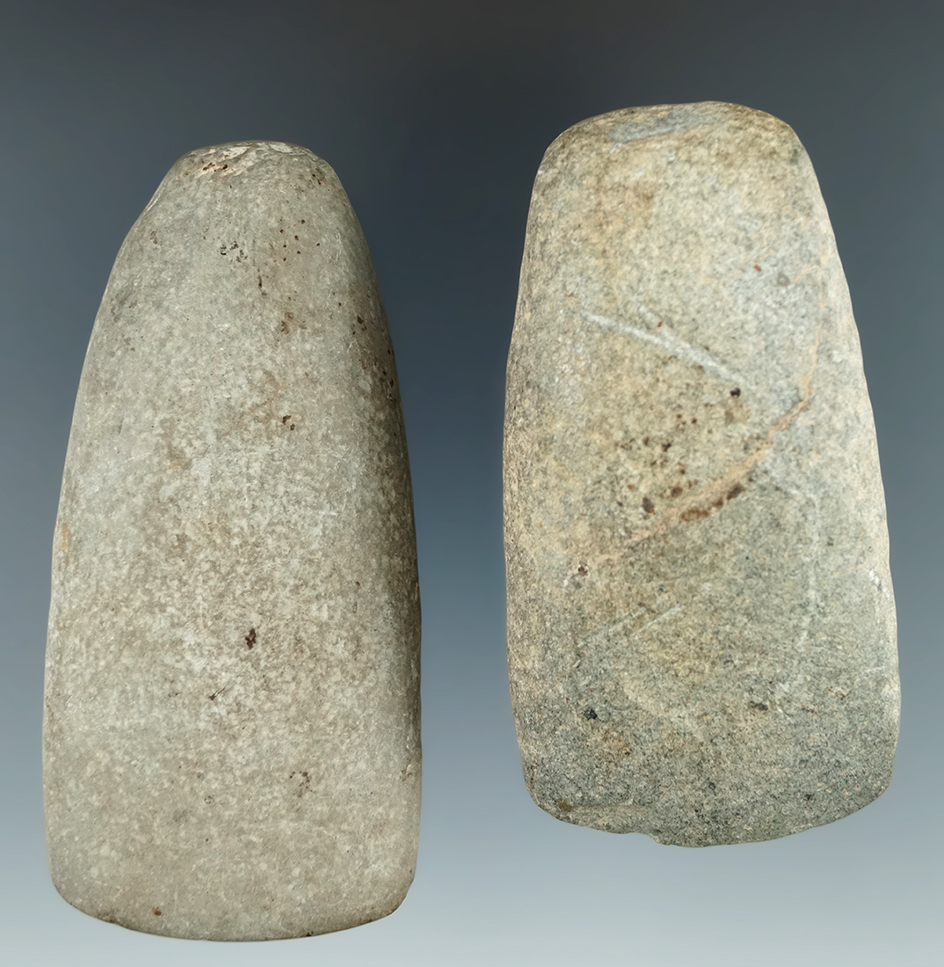 Pair of Ohio Stone Tools including a 3 3/8" Celt and a 3 5/8" Adze found in Jefferson County.