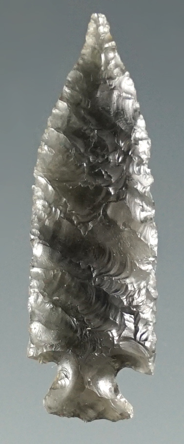 1 1/8" Dagger style made from Obsidian. Found near the Columbia River, Oregon.