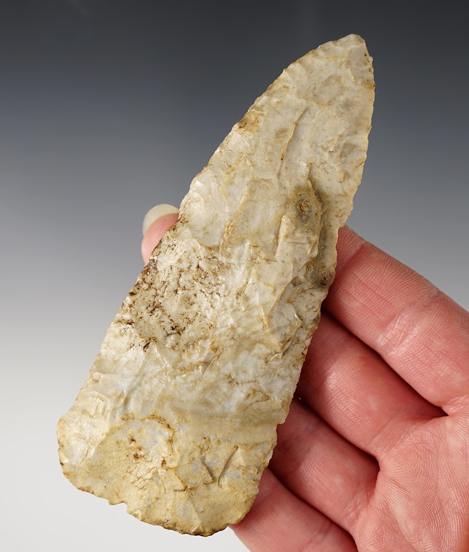 4 7/16" Hopewell Blade found in Ohio. Well patinated.