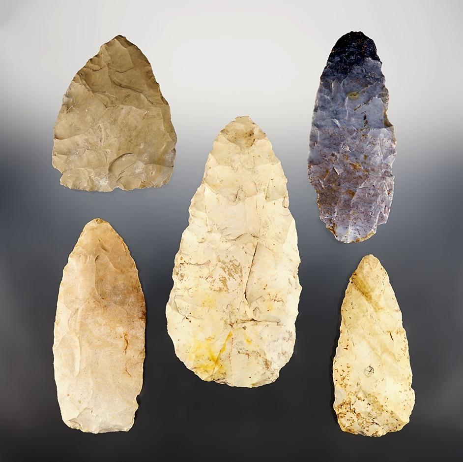 Set of 5 nice Ohio Blades. The largest is 5 1/8".