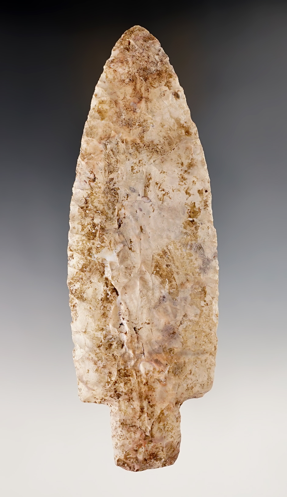 5 15/16" Adena that is thin for the size. Found near Butternut Creek, Sheffield, Lorain Co., Ohio. 
