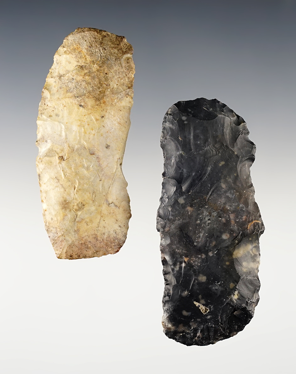Pair of well made Ohio Paleo Square Knives. The largest is 3 3/8".