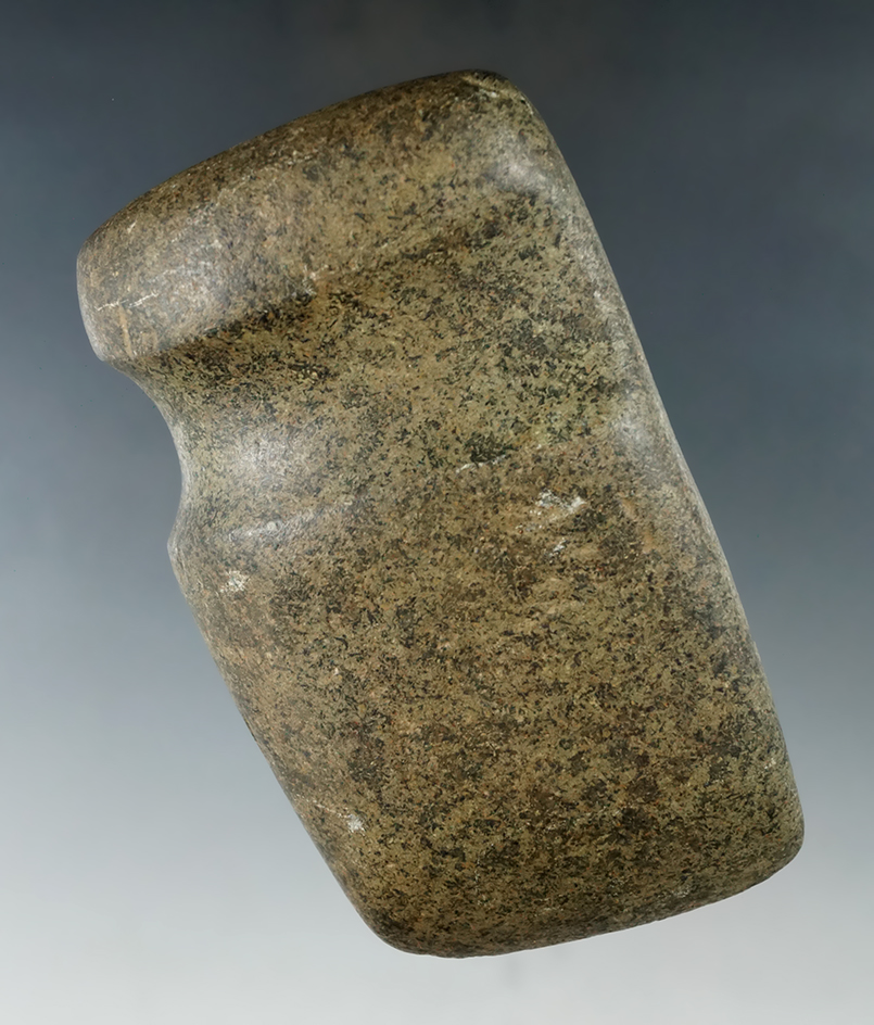 4 5/8" Long 3/4 Groove Axe made from beautiful green material, found in Licking Co., Ohio.