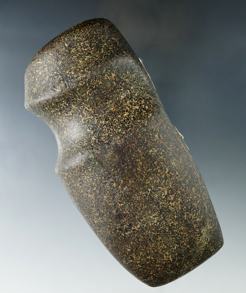 Excellent overall polish on this 5 1/4" Long 3/4 Groove Axe - Mercer Co., Ohio.  Ex. Stephens.