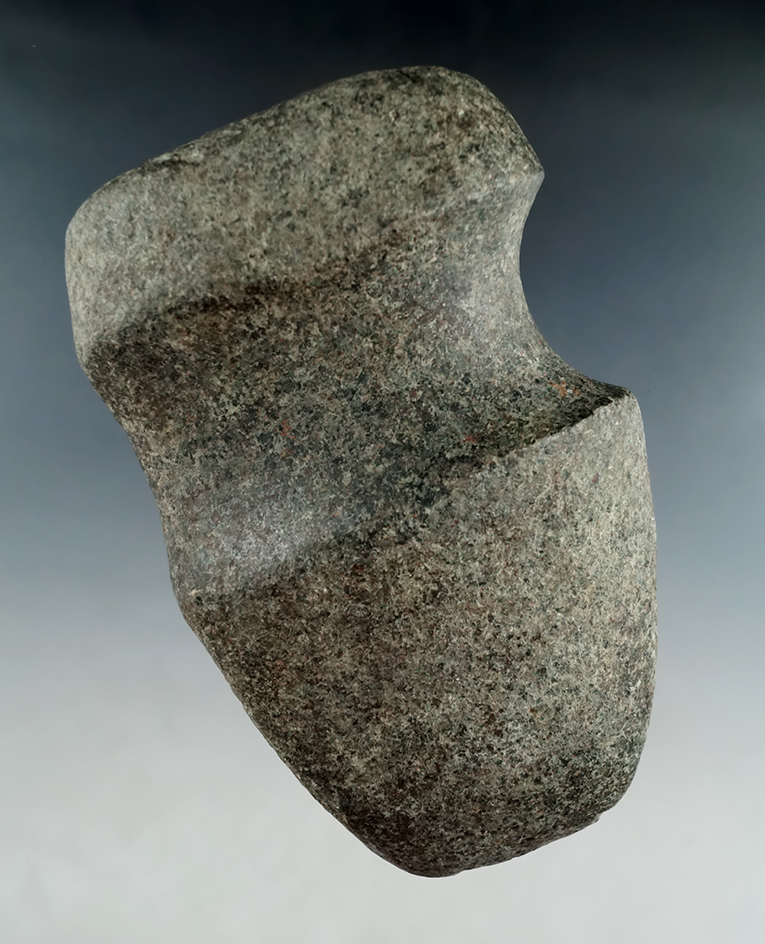 5 1/4" Hardstone 3/4 Grooved Axe found in Darke Co., Ohio.