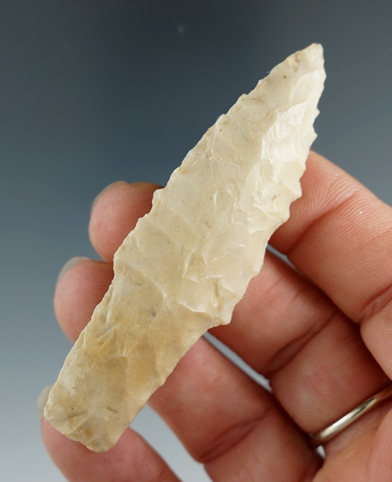 Classic style 2 15/16" Wells point with a nicely ground stem found in Texas.