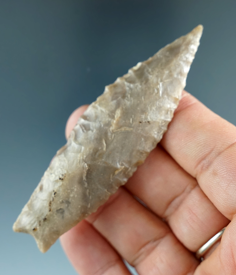 3 1/8" Victoria found near the San Antonio River in 1929, Bexar Co., Texas. Rogers COA.